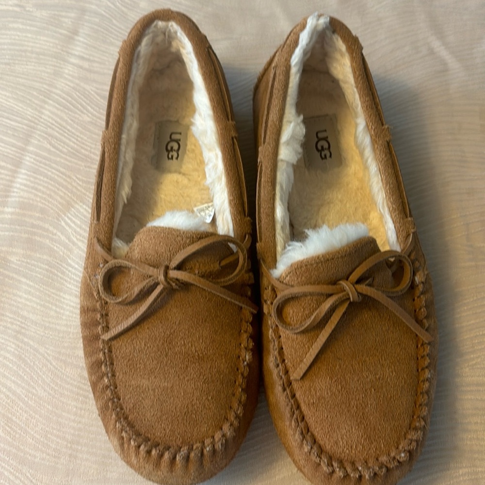 Ugg Olsen Moccasin Slippers, Chestnut, Men size 9